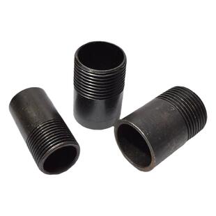 碳钢单头丝焊接外丝加厚无缝管钢管熟铁内接头100 50 1寸 6分 4分