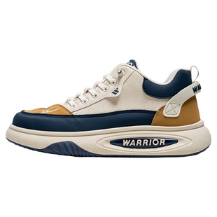 回力劳保男鞋秋季免系鞋带厚底增高休闲工作防滑运动潮鞋皮面老爹