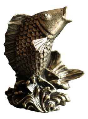 实心纯黄铜办公桌面古铜手把玩件