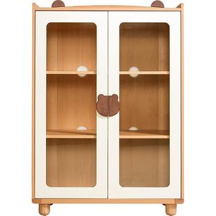 林氏儿童书柜书架带柜门斗柜房间玩具落地置物架家居收纳柜子木业