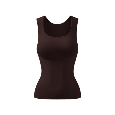 张雨绮塑身保暖背心带胸垫内衣