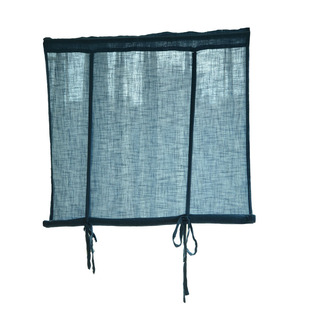 草木棉麻亚麻皱麻日式卷帘提拉帘门帘隔断帘茶室客厅飘窗窗帘定做