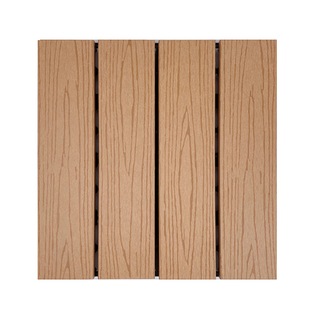 靛兔塑木地板阳台户外露台庭院室外地面拼接铺设共挤防腐实木地板