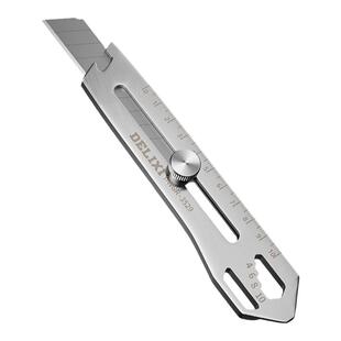 德力西不锈钢美工刀重型全钢加厚大号壁纸刀工业级全金属裁纸刀架