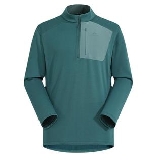 拓路者轻量半拉链抓绒衣男款2025秋季新款保暖透湿排汗摇粒绒上衣