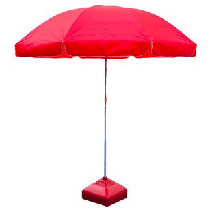 户外庭院天台大遮阳伞摆摊专用雨伞太阳伞大型圆形红色防风广告伞
