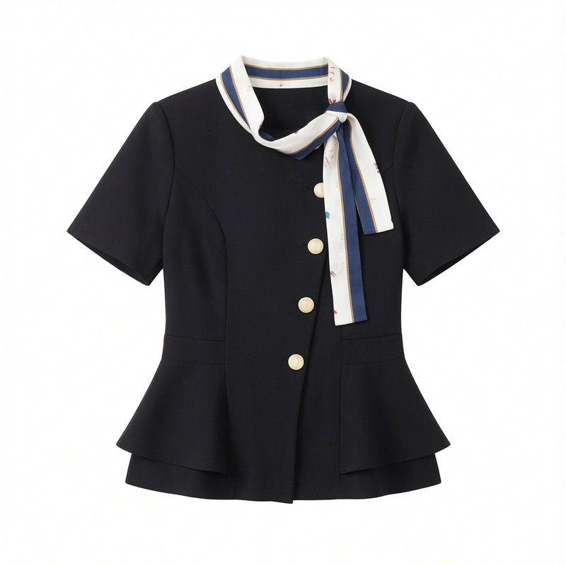 KTV酒店足浴DJ短袖工作服新款