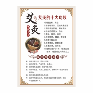 中医养生馆装饰画美容院挂画背景墙面壁画艾灸刮痧调理海报宣传画