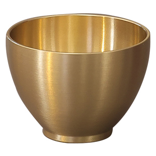 黄铜供水杯莲花盘底座净水杯圣水杯供具供碗小铜碗创意酒杯摆件