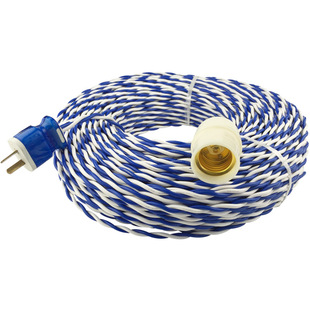 E27螺旋带线灯头纯铜延长线吊灯灯口悬吊式加长带线灯座灯具10米