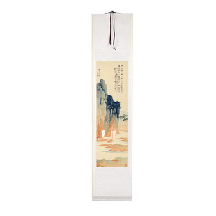 名家山水画张大千江静潮平图已装裱卷轴挂画客厅装饰画办公室字画