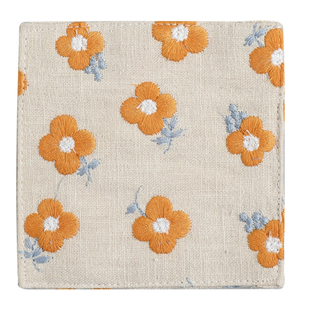 舍里绣花棉麻杯垫家用餐垫布艺茶几桌垫隔热垫咖啡杯垫餐桌垫子