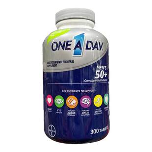 现货27.01/美国Bayer拜耳One A Day50岁+男性复合维生素300粒