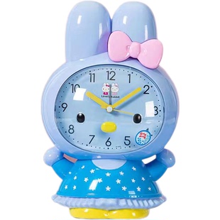 儿童可爱卡通语音会说话闹表创意夜光静音床头学生音乐贪睡小闹钟