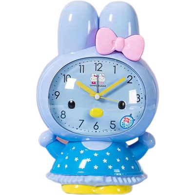 儿童可爱卡通语音会说话闹表创意夜光静音床头学生音乐贪睡小闹钟