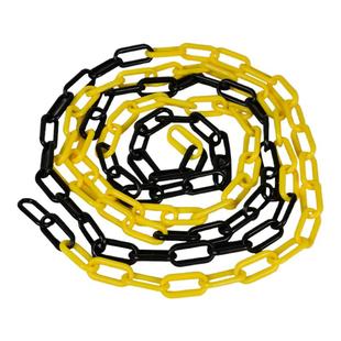 警示隔离链条红白黑黄塑料链条路锥链条隔离链子挂衣服警戒链防护