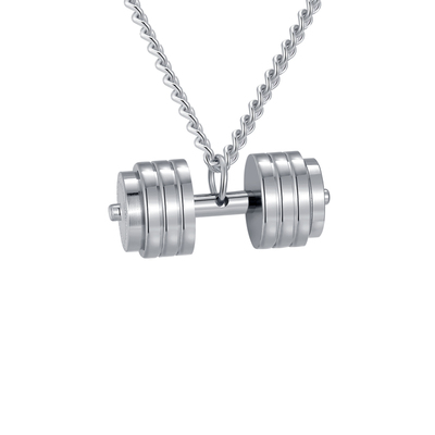 美国哑铃项链吊坠潮男健身运动