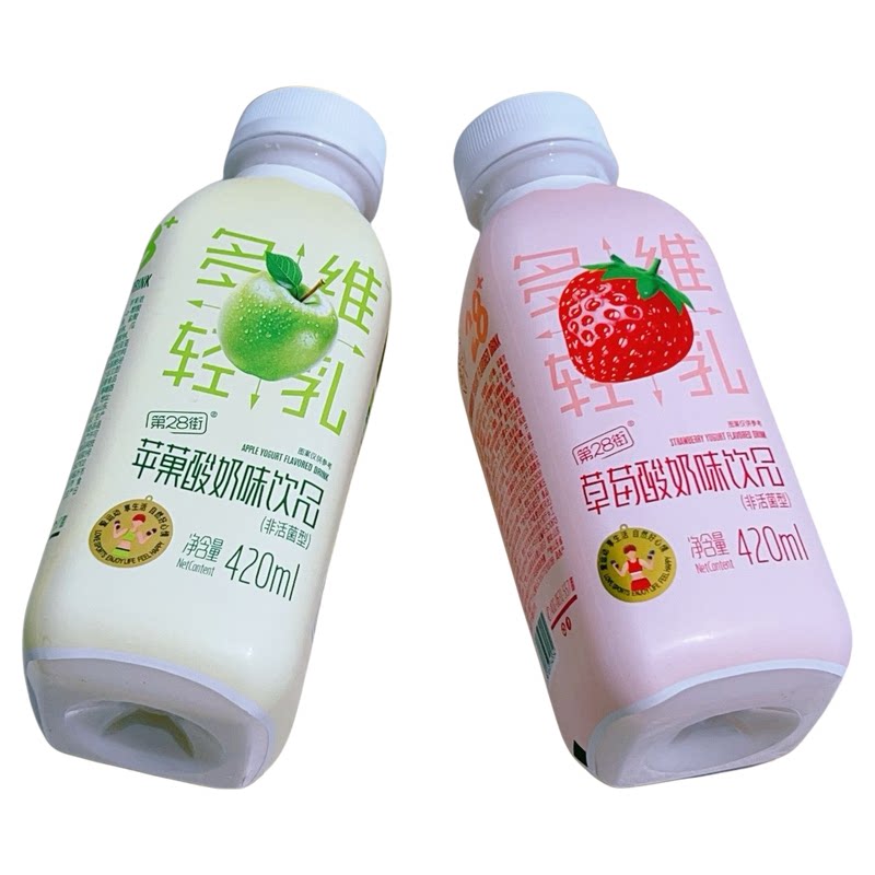 【多维轻乳】第28街非活菌型草莓/苹果酸奶味饮品420ml*15瓶饮料