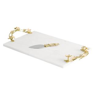 美国Michael Aram大理石托盘下午茶甜点盘黄油刀筷子套装樱花小碗