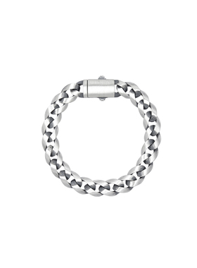 ADHORA意大利「臻侧·卜面」S925银卜面侧身潮男手链帅气百搭