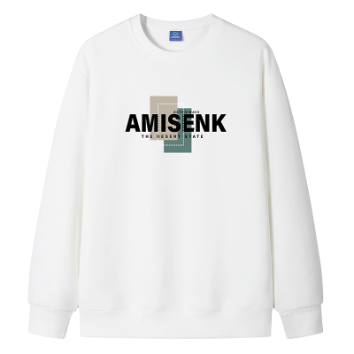 青少年潮流圆领加绒加厚卫衣男