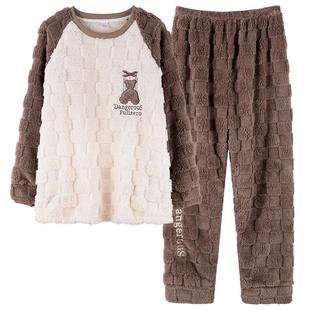 睡衣冬季女款珊瑚绒2025年新款冬天法兰绒秋冬款可外穿家居服套装