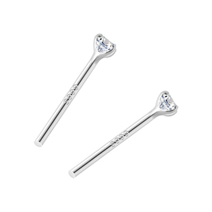 999纯银养耳洞耳棒钻石耳钉女设计感耳骨钉耳环男百搭气质小耳饰