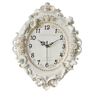欧式钟表挂钟客厅个性创意装饰挂表静音石英钟卧室大气家用时钟