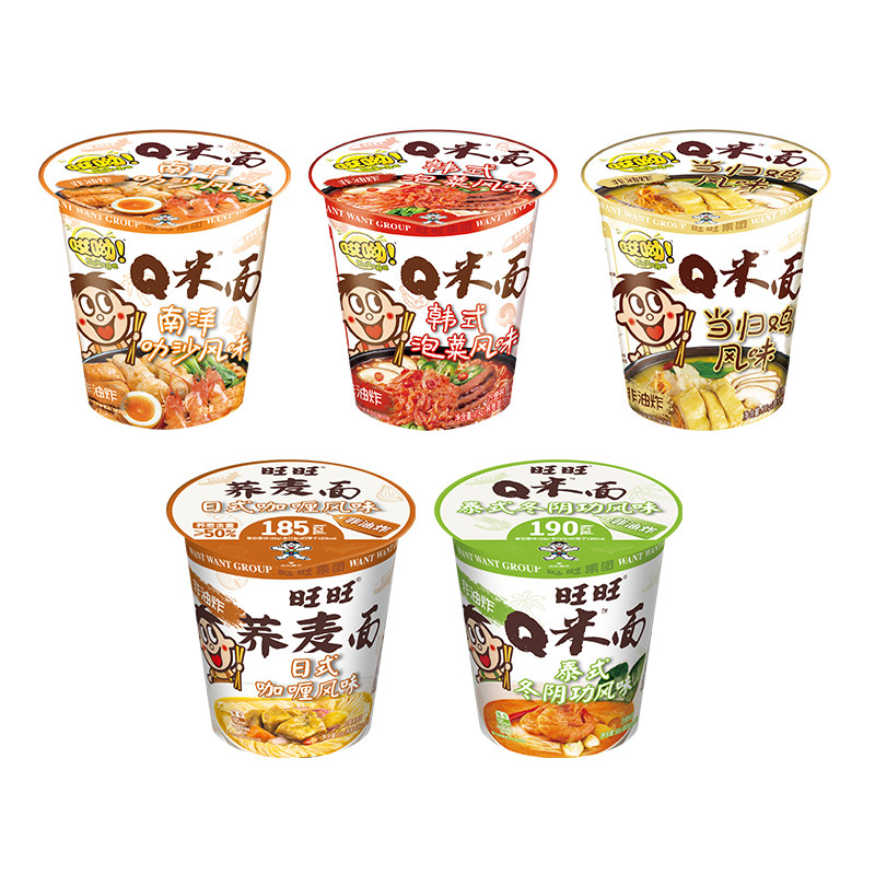 【旺旺非油炸荞麦面】哎呦酸辣粉Q米面方便面泡面速食品免煮杯面