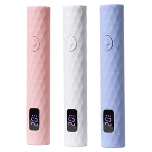 美甲手持速干小型带屏显一字灯便携蓄电红光不黑手烤灯美甲店专用