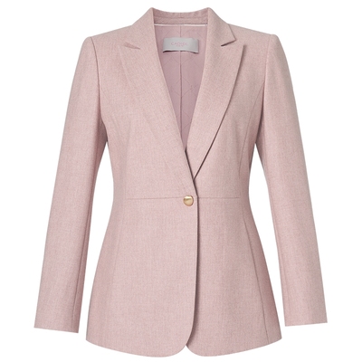 CADIDL卡迪黛尔【商场同款】气质通勤淡红色西装外套女26春季新款