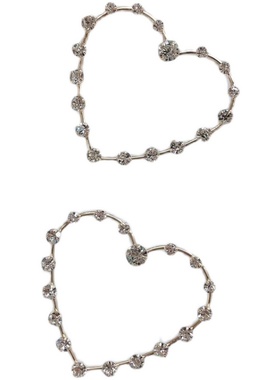 新品张碧晨同款大爱心走秀银针