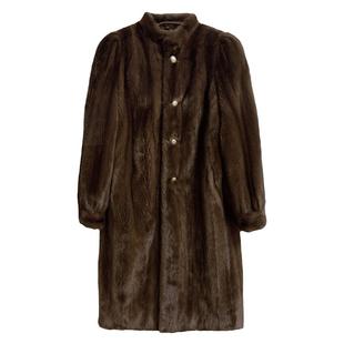 茉萱「豪门女神」水貂进口整貂长款貂皮大衣女机抽全抽刀皮草外套