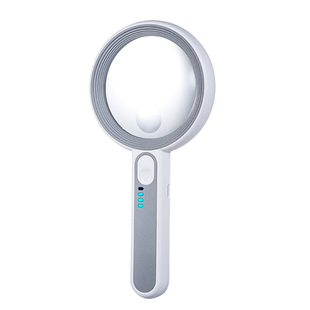 陌华智能充电放大镜高清正品老人用40倍儿童不伤眼带led灯30倍工程师手机电路板电子维修用放大镜高倍非100倍