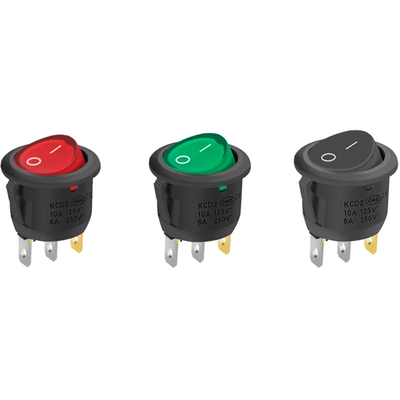 圆形电源开关船型开关