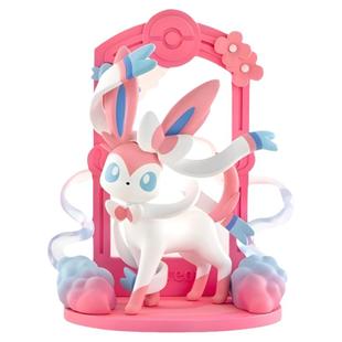 正版宝可梦盲盒伊布家族摆件宠物小精灵冰太阳月亮仙精灵场景手办