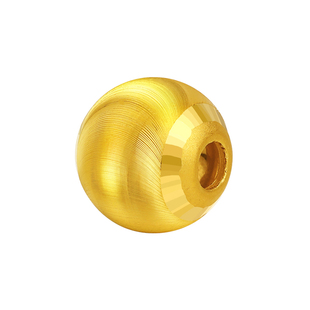 老克勒黄金硬金猫眼珠转运珠足金手链手串串珠金珠散珠路路通女