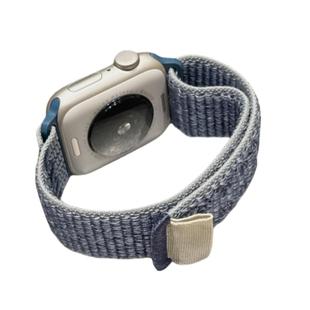 适用iwatchS11尼龙回环式表带苹果手表S10运动编织applewatch9/8代透气SE魔术贴腕带7柔软ultra男女款新色