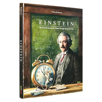 传奇小鼠冒险系列 遇见爱因斯坦 Einstein Journey of a Mouse 英文原版绘本飞鼠传奇 物理科学家图画文学故事绘本 大开全彩精装