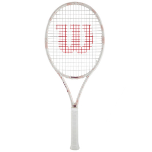 Wilson碳纤维樱花女士单人网球拍进阶碳素球拍礼盒玫瑰花卉粉色拍