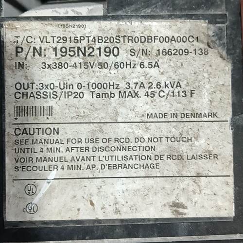 {议价}丹佛斯变频器 VLT2915PT420STR0DF00A