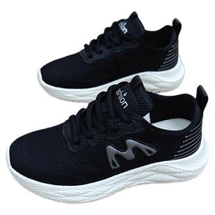 超轻便舒适百搭休闲运动鞋女2025新款百搭网面飞织布跑步鞋健步鞋