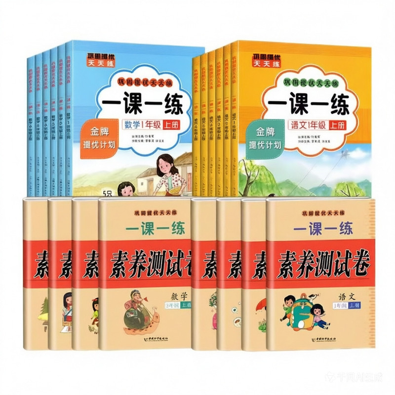 2026秋一课一练一二年级三年级四五六年级上册下册语文数学同步练习册人教版教材配套课时提优训练课时作业本小学巩固提优天天
