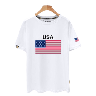 美国USA美利坚合众国足球篮球国家队短袖t恤衫男女纯棉半截袖衣服