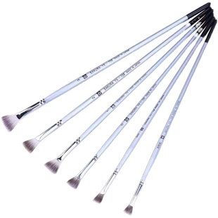 樱花扇形笔尼龙毛水粉笔鱼尾色彩画笔水彩丙烯联考艺考油画笔套装