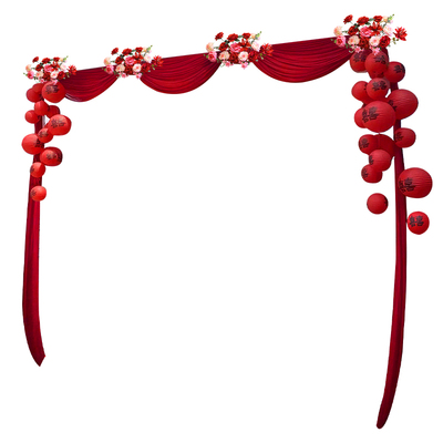 农村结婚院子装饰婚礼现场自建房婚庆用品庭院户外纱缦灯笼布置