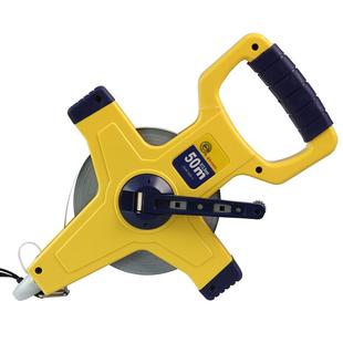 长城精工十字架式长钢卷尺30/50/100m户外工地钢尺百米工程盘尺