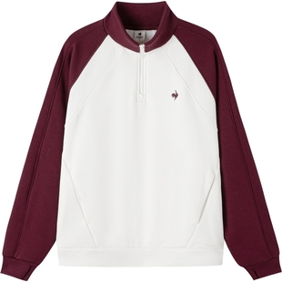 乐卡克法国公鸡秋冬女款加绒亲肤保暖休闲运动卫衣新年红色