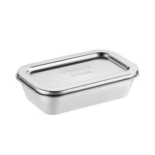 不锈钢方形留样盒304食品保鲜盒冰箱冷藏水果菜品收纳盒子小饭盒