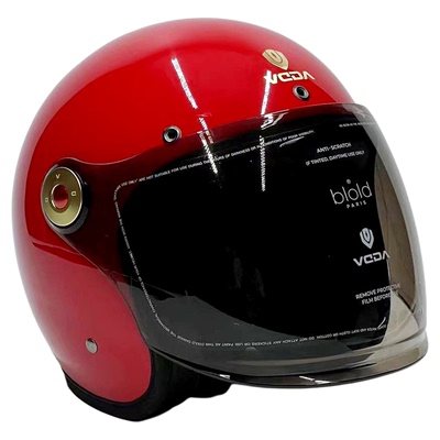 veda碳纤维头盔复古踏板男女半盔